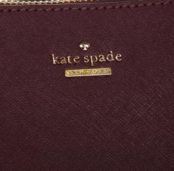 Pre Owned Kate Spade Burgundy Leather Cameron Street Lucie Tote