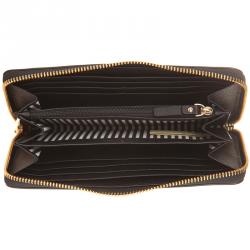 Pre Owned Kate Spade Black Leather Finer Things embellished Lacey Zip Around Wallet