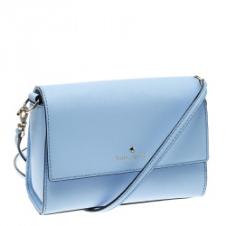 Pre Owned Kate Spade Sky Blue Leather Cameron Street Arielle Crossbody Bag