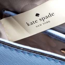 Pre Owned Kate Spade Sky Blue Leather Cameron Street Arielle Crossbody Bag