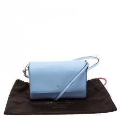 Pre Owned Kate Spade Sky Blue Leather Cameron Street Arielle Crossbody Bag