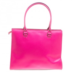 Pre Owned Kate Spade Pink Leather Wellesley Kory Work Tote
