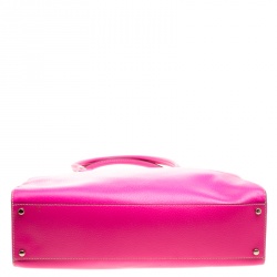 Pre Owned Kate Spade Pink Leather Wellesley Kory Work Tote