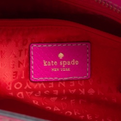 Pre Owned Kate Spade Pink Leather Wellesley Kory Work Tote
