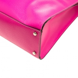 Pre Owned Kate Spade Pink Leather Wellesley Kory Work Tote