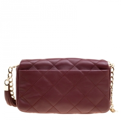 Pre Owned حقيبة كتف كيت سبيد امرسون بلاس سرينا جلد عنابية