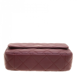 Pre Owned حقيبة كتف كيت سبيد امرسون بلاس سرينا جلد عنابية