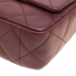 Pre Owned حقيبة كتف كيت سبيد امرسون بلاس سرينا جلد عنابية