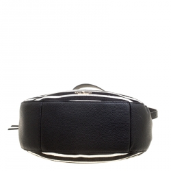 Pre Owned Kate Spade Monochrome Canvas and Leather Top Handle Shoulder Bag