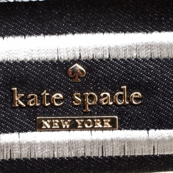 Pre Owned Kate Spade Monochrome Canvas and Leather Top Handle Shoulder Bag