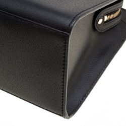 Pre Owned Kate Spade Black/White Leather Grove Street Caley Top Handle Bag