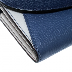 Pre Owned Kate Spade Tricolor Leather Flap Continental Wallet