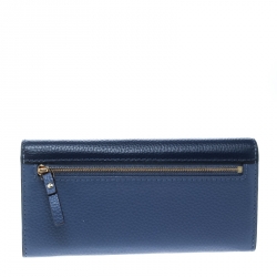 Pre Owned Kate Spade Tricolor Leather Flap Continental Wallet