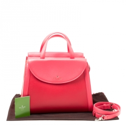 Kate Spade Red/Pink Leather Cobble Hill Adrien Top Handle Bag