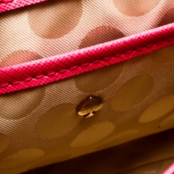 Pre Owned Kate Spade Pink Leather Mini Nora Top Handle Bag