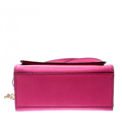 Pre Owned Kate Spade Pink Leather Mini Nora Top Handle Bag