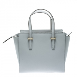 Pre Owned Kate Spade Grey Leather Small Cedar Street Hayden Top Handle Bag