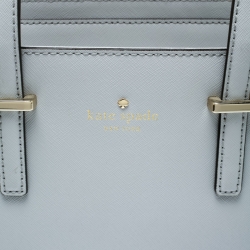 Pre Owned Kate Spade Grey Leather Small Cedar Street Hayden Top Handle Bag