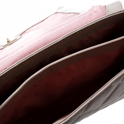 Pre Owned Kate Spade Grey Quilted Leather Emerson Place Vivenna Shoulder Bag