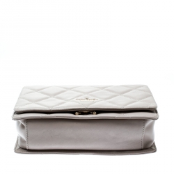 Pre Owned Kate Spade Grey Quilted Leather Emerson Place Vivenna Shoulder Bag