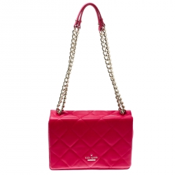 Kate Spade Hot Pink Quilted Leather Emerson Place Vivenna Shoulder Bag