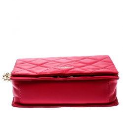 Kate Spade Hot Pink Quilted Leather Emerson Place Vivenna Shoulder Bag