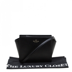 Pre Owned Kate Spade Black Leather Grand Street Hayden Crossbody Bag