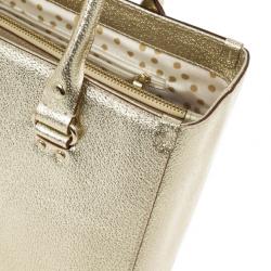 Pre Owned Kate Spade Gold Metallic Wellesley 'Quinn' Tote