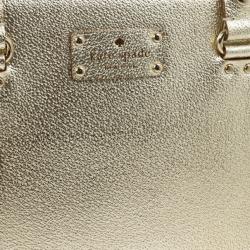 Pre Owned Kate Spade Gold Metallic Wellesley 'Quinn' Tote