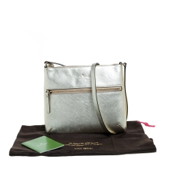 Pre Owned حقيبة كروس كيت سبيد تنلي جلد ذهبية