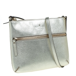 Pre Owned حقيبة كروس كيت سبيد تنلي جلد ذهبية