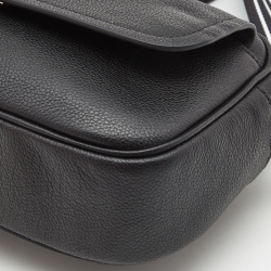 Pre Owned Kate Spade Black Pebbled Leather Rosie Flap Camera Bag