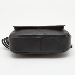 Pre Owned Kate Spade Black Pebbled Leather Rosie Flap Camera Bag