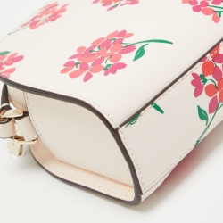 Pre Owned Kate Spade Multicolor Floral Print Leather Perry Dome Crossbody Bag