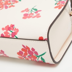 Pre Owned Kate Spade Multicolor Floral Print Leather Perry Dome Crossbody Bag