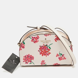 Multicolor Floral Print Leather Perry Dome Crossbody