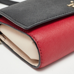 مملوكة مسبقًا حقيبة كلتش كيت سبيد كاميرون ستريت جلد ثلاثي اللون