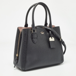 Pre Owned Kate Spade Black Leather Carter Street Aliana Satchel
