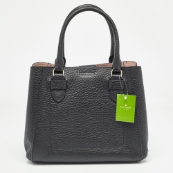 Pre Owned Kate Spade Black Leather Carter Street Aliana Satchel