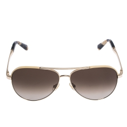 Pre Owned Kate Spade Gold/Brown Gradient Amarissa Aviator Sunglasses 