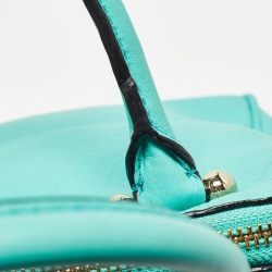 Pre Owned Kate Spade Blue Leather Mini Charles Street Audrey Satchel 