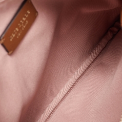 Pre Owned Kate Spade Multicolor Stripe Canvas and Leather Shopper Tote