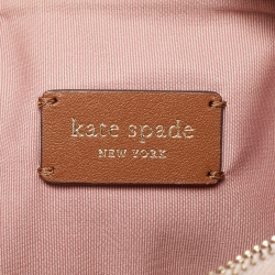 Pre Owned Kate Spade Multicolor Stripe Canvas and Leather Shopper Tote