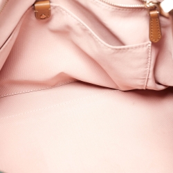 Pre Owned Kate Spade Multicolor Stripe Canvas and Leather Shopper Tote