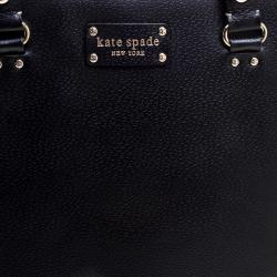 Pre Owned Kate Spade Black Leather Wellesley Quinn Tote