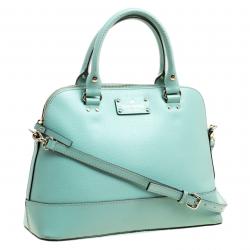 Pre Owned Kate Spade Mint Green Leather Wellesley Rachelle Shoulder Bag