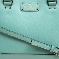 Pre Owned Kate Spade Mint Green Leather Wellesley Rachelle Shoulder Bag