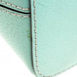 Pre Owned Kate Spade Mint Green Leather Wellesley Rachelle Shoulder Bag