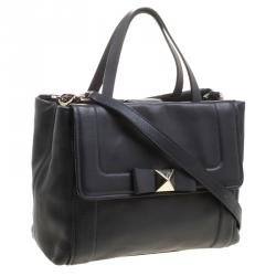 Pre Owned Kate Spade Dark Grey Leather Top handle Bag