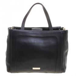 Pre Owned Kate Spade Dark Grey Leather Top handle Bag